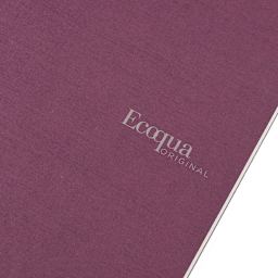Fabriano Ecoqua Original Staple-Bound Notebook, 5.8 in x 8.3 in, A5, Graph, 40 Sheets, Wine