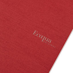 Fabriano Ecoqua Original Staple-Bound Notebook, 5.8 in x 8.3 in, A5, Lined, 40 Sheets, Cherry