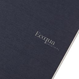 Fabriano Ecoqua Original Staple-Bound Notebook, 5.8 in x 8.3 in, A5, Lined, 40 Sheets, Navy