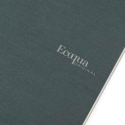 Fabriano Ecoqua Original Staple-Bound Notebook, 5.8 in x 8.3 in, A5, Lined, 40 Sheets, Dark Green