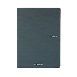 Fabriano Ecoqua Original Staple-Bound Notebook, 5.8 in x 8.3 in, A5, Lined, 40 Sheets, Dark Green
