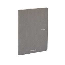 Fabriano EcoQua Original Staple-Bound Notebook, 8.3 in x 11.7 in, A4, Dotted, 40 Sheets, Grey