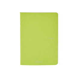 Fabriano EcoQua Original Staple-Bound Notebook, 8.3 in x 11.7 in, A4, Dotted, 40 Sheets, Lime