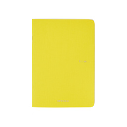 Fabriano EcoQua Original Staple-Bound Notebook, 8.3 in x 11.7 in, A4, Dotted, 40 Sheets, Yellow