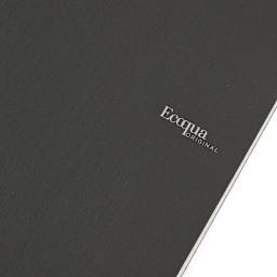Fabriano EcoQua Original Staple-Bound Notebook, 8.3 in x 11.7 in, A4, Dotted, 40 Sheets, Black