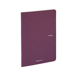 Fabriano EcoQua Original Staple-Bound Notebook, 8.3 in x 11.7 in, A4, Dotted, 40 Sheets, Wine