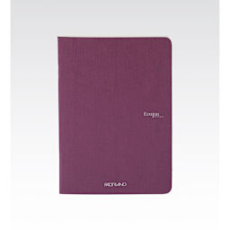 Fabriano EcoQua Original Staple-Bound Notebook, 8.3 in x 11.7 in, A4, Dotted, 40 Sheets, Wine
