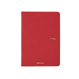 Fabriano EcoQua Original Staple-Bound Notebook, 8.3 in x 11.7 in, A4, Lined, 40 Sheets, Cherry