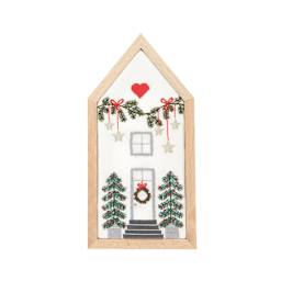 Embroidery Kits Holiday House Kit - 9 x 18 cm (3.5" x 7.1")