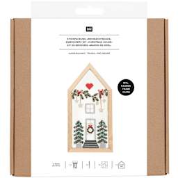 Embroidery Kits Holiday House Kit - 9 x 18 cm (3.5" x 7.1")