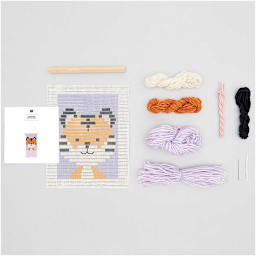 Longstitch Embroidery Kits Tiger Kit - 18 x 30 cm (7.1" x 11.2")