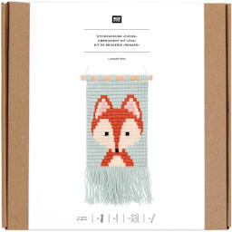 Longstitch Embroidery Kits Fox Kit - 18 x 30 cm (7.1" x 11.2")