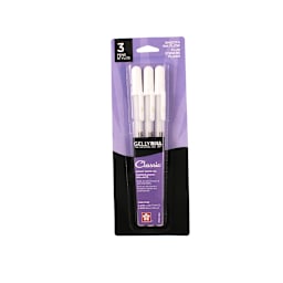 Gelly Roll Sets 3-Pen Set, White - Fine Point - Peggable