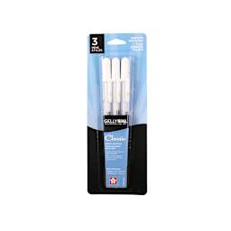 Gelly Roll Sets 3-Pen Set, White - Bold Point - Peggable