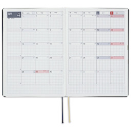 Hobonichi A5 Slash 2025 Planner - Navy, 6" x 8-2/5", 544 Pages, April calendar