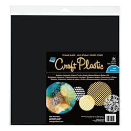 Grafix Craft Plastic, 12 in x 12 in, 25 Shts./Pkg., Opaque Black