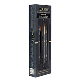 Isabey Isagold Watercolor Brush Set of 4, Round, Liner & Dagger Brushes