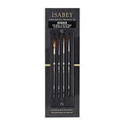 Isabey Isagold Watercolor Brush Set of 4, Round, Liner & Dagger Brushes
