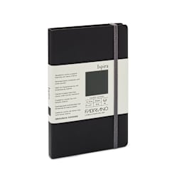 Fabriano Ispira Hard-Cover Notebook, 3.5 in x 5.5 in, Blank, Black