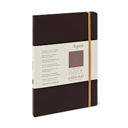 Fabriano Ispira Hard-Cover Notebook, 5.8 in x 8.3 in, Blank, Brown