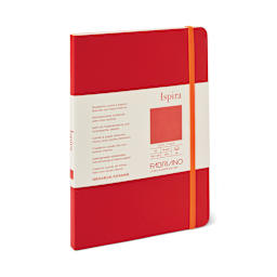 Fabriano Ispira Soft-Cover Notebook, 5.8 in x 8.3 in, Blank, Red