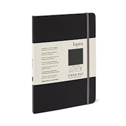 Fabriano Ispira Soft-Cover Notebook, 5.8 in x 8.3 in, Blank, Black