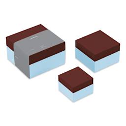 Semikolon Cutting Edge Nesting Gift Boxes - Pecan/Ice, Set of 3 (large, medium, and small boxes)