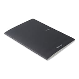 Fabriano EcoQua Staplebound Notebook - Black, 11.7" x 8.3", Graph (side view)