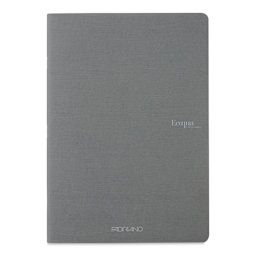 Fabriano EcoQua Staplebound Notebook - Gray, 11.7" x 8.3", Graph (front view)