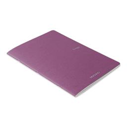 Fabriano EcoQua Staplebound Notebook - Wine, 11.7" x 8.3", Graph (side view)