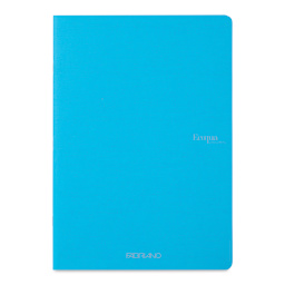 Fabriano EcoQua Staplebound Notebook - Turquoise, 11.7" x 8.3", Graph (front view)