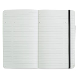 Moleskine Pro Collection Notebook - Large, Black, Soft Cover, 8-1/4" x 5" (open)