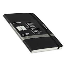 Moleskine Pro Collection Notebook - Large, Black, Soft Cover, 8-1/4" x 5" (side view)