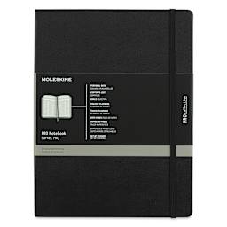 Moleskine Pro Collection Notebook - X-Large, Black, Hard Cover, 9-3/4" x 7-1/2"