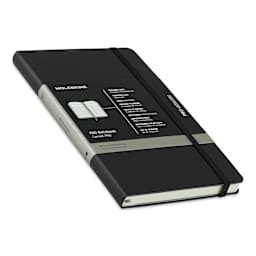 Moleskine Pro Collection Notebook - Large, Black, Hard Cover, 8-1/4" x 5" (side view)
