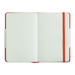 Moleskine Classic Hardcover Notebook - Scarlet Red, Blank, 5-1/2" x 3-1/2" (open)