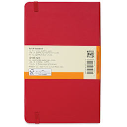 Moleskine Classic Hardcover Notebook - Scarlet Red, Ruled, 8-1/4" x 5" (back)