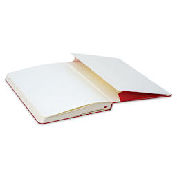 Moleskine Classic Hardcover Notebook - Scarlet Red, Ruled, 8-1/4" x 5" (open to back pocket)