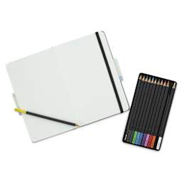 Moleskine Art Sketching Kit, open sketchbook