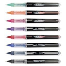 Uni-Ball Vision Elite Rollerball Pens - Micro Point, Set of 8, 0.5 mm, Assorted Colors