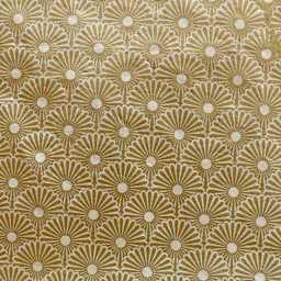LAMALI Decorative Lokta Paper, 20 in x 30 in, Kahori, White, Gold Silkscreen