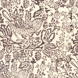 LAMALI Decorative Lokta Paper, 20 in x 30 in, Thrush & Strawberries, White, Taupe Silkscreen