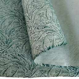 LAMALI Decorative Lokta Paper, 20 in x 30 in, Greenery Small, White, Eucalyptus Silkscreen