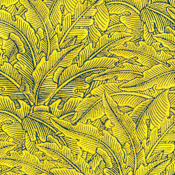 LAMALI Decorative Lokta Paper, 20 in x 30 in, Greenery Medium, Yellow, Slate Silkscreen