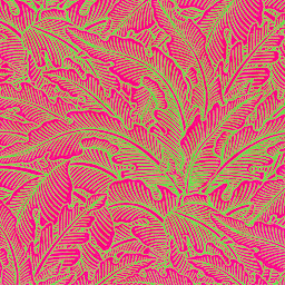 LAMALI Decorative Lokta Paper, 20 in x 30 in, Greenery Medium, Fuchsia, Electric Green Silkscreen