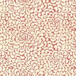 LAMALI Decorative Lokta Paper, 20 in x 30 in, Kikou, White, Peach Silkscreen