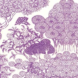 LAMALI Decorative Lokta Paper, 20 in x 30 in, Kongpo, White, Violet Silkscreen