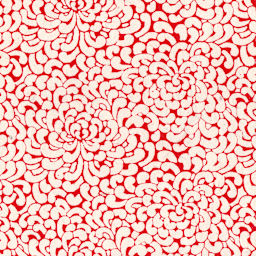 LAMALI Decorative Lokta Paper, 20 in x 30 in, Kikou, White, Red Silkscreen