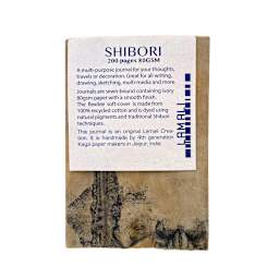LAMALI Shibori Soft-Cover Handmade Journal, 3.9 in x 5.9 in, 200 Pgs./Bk., Grey