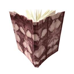 LAMALI Shibori Soft-Cover Handmade Journal, 5.9 in x 8.3 in, 72 Pgs./Bk., Madder